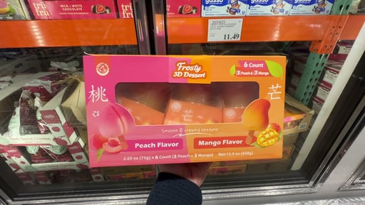 Frosty Fun Peach & Mango 3D Fruit Shaped Frozen Dessert, 6 Count, 15.9 oz
