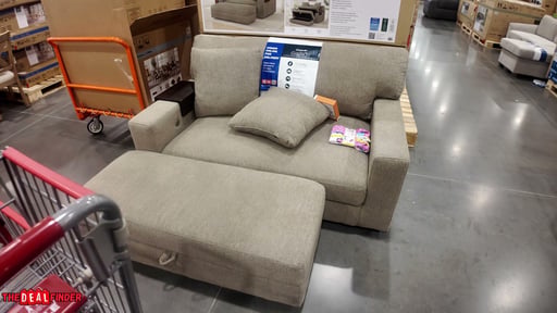 Thomasville Gilroy Oversized Chair with Storage Ottoman