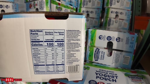Stonyfield Organic Whole Milk Yogurt Pouch 16 Count