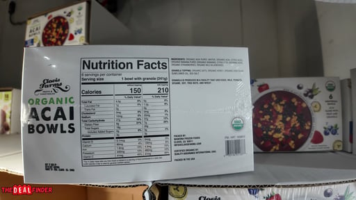 Clovis Farms Organic Acai Bowls 6 Count