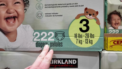 Kirkland Signature Diapers Size 3 (222 ct)