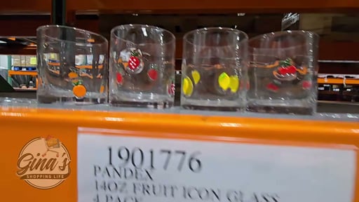 Pandex 14oz Fruit Icon Glass 4-Pack