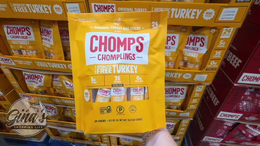Chomps Turkey Chomplings Mini Meat Sticks 12 oz, 24-Count