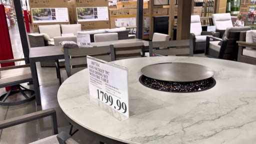 Agio Nicolet 7pc High Dining Set with Fire Table
