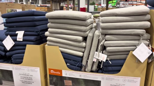Peak Season Blue Single Seat Cushion for Outdoor Use