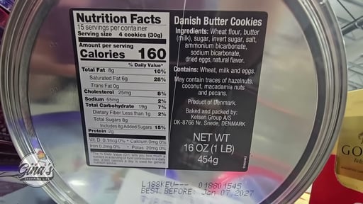 Kelsen Danish Butter Cookies, 4/16 Ounce Tins
