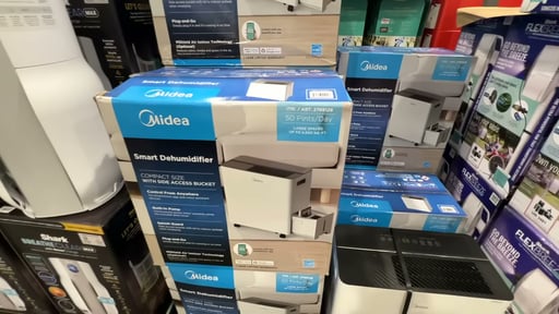 Midea 50-Pint Dehumidifier with Built-In Pump