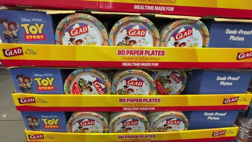 Glad for Kids Disney Pixar Toy Story 8.5" Paper Plates, 80 CT