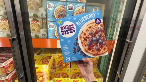 Brazi Bites Blueberry Gluten-Free Waffles 24 CT