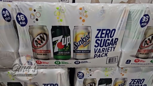 7UP, A&W & Sunkist Zero Sugar Variety 36 CT / 12 oz