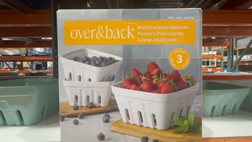 over&back 3-Piece Multipurpose Baskets