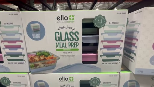 Ello DuraGlass 10-Piece 4.1 Cup Glass Meal Prep Containers