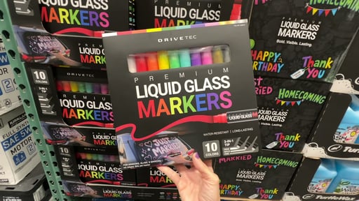 Drivetec Liquid Glass Markers 10-Pack, 8mL