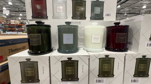 Bellevue Luxury Glass Jar Candles, 11 oz, 4-Pack