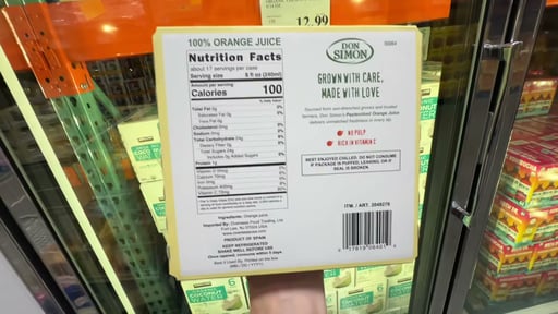 Don Simon 100% Pure Orange Juice, 4 x 33.8 fl oz (4.22 qt)