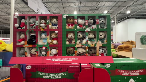 Plush Ornament Advent Calendar, Set of 12