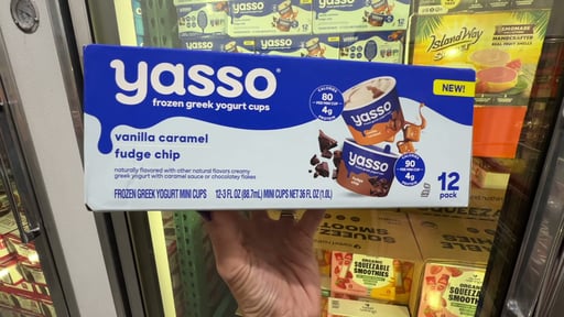 Yasso Vanilla Caramel & Fudge Chip Frozen Greek Yogurt Mini Cups, 12 CT