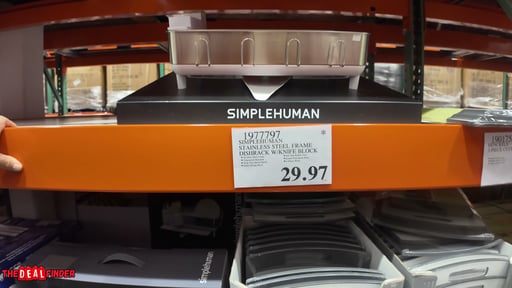 Simplehuman Stainless Steel Frame Dishrack w/Knife Block
