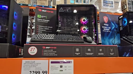 iBUYPOWER Element Gaming PC Desktop - AMD Ryzen 7 9800X3D - NVIDIA GeForce RTX 5070 12GB - 32GB RAM, 2TB SSD