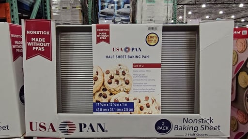 USA Pan Half Sheet Baking Pan, 2-Pack