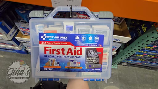 First Aid Only Workplace Emergency First Aid Kit, 312 Pieces with Flashlight