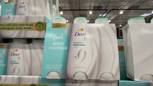 Dove Sensitive Body Wash, 3 x 23 fl oz