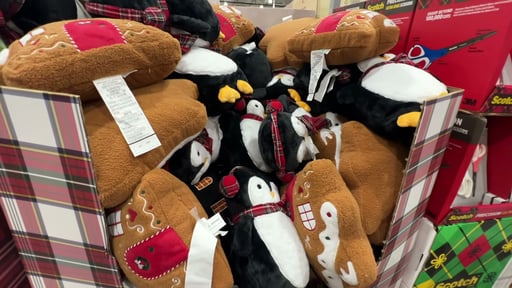 HOLIDAY DECOR PILLOWS PENGUIN OR GINGERBREAD HOUSE