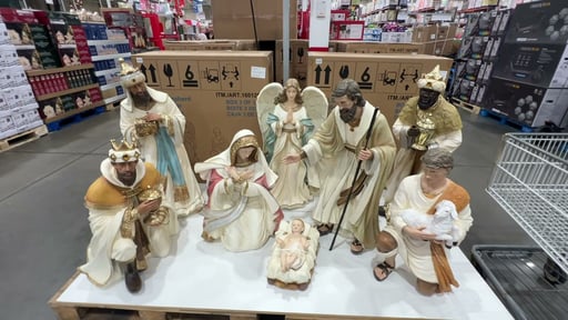 40" Outdoor Nativity Set of 9