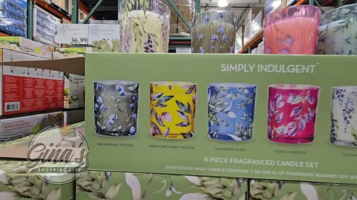 Simply Indulgent 7oz Floral Mini Candle Set, 6-Pack