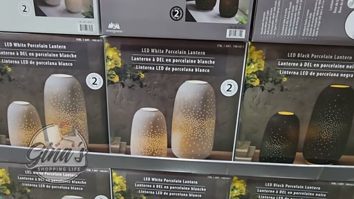 Evergreen LED Porcelain Lanterns, Set of 2