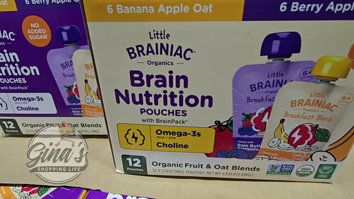 Little Brainiac Organics Brain Nutrition Pouches 12 Pack