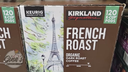 Kirkland Signature Organic French Roast Coffee K-Cup Pods, 120 Count (45.6 oz)