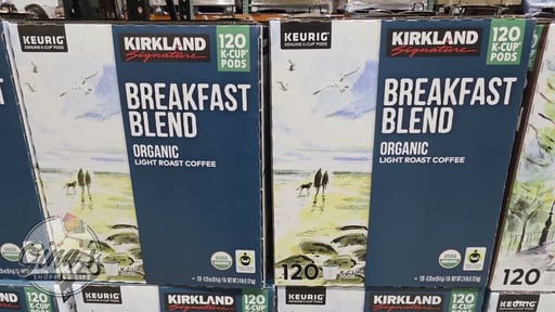 Kirkland Signature Breakfast Blend 120 CT Organic K-Cup Pods