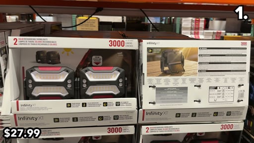 Infinity X1 Solar 3000L Lights Worklights 2 Pack