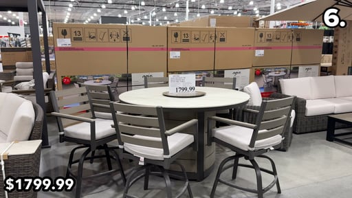 Agio Nicolet 7-Piece High Dining Set with Fire Table