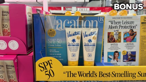 Vacation Classic Lotion SPF 50, 2-Pack of 6 fl oz Bottles with Air Freshener