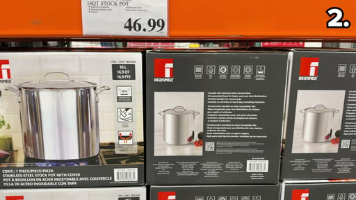 Bergner Stainless Steel 16 Qt Stock Pot