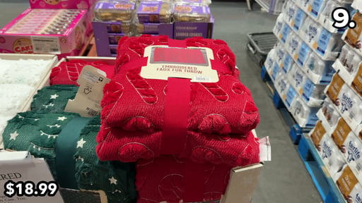 Holiday Embroidered Faux Fur Throw