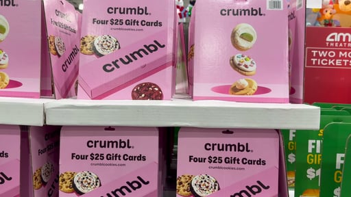 Crumbl Cookies $100 Gift Cards
