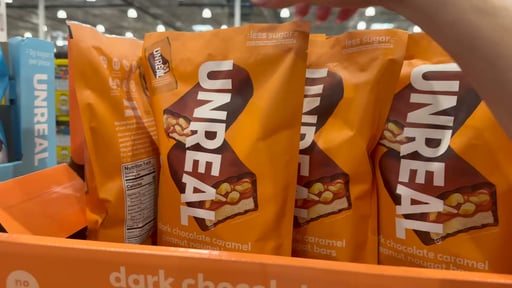 UNREAL Dark Chocolate Caramel Peanut Nougat Bars 15.4 oz