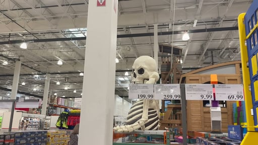 Giant Ground Breaking Skeleton with LCD Eyes and Sounds