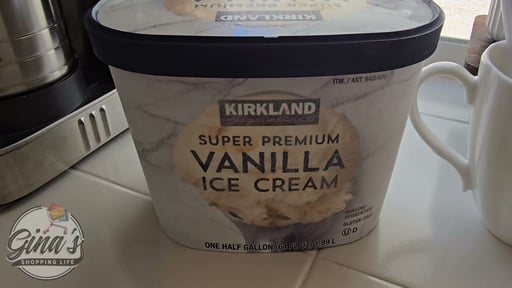 Kirkland Signature Super Premium Vanilla Ice Cream, 2/Half Gal