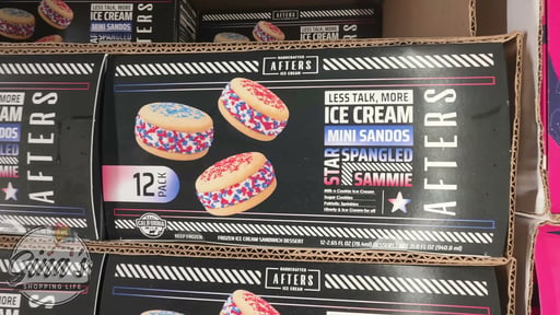 Afters Ice Cream Star Spangled Sammie Mini Ice Cream Sandwiches, 12 CT