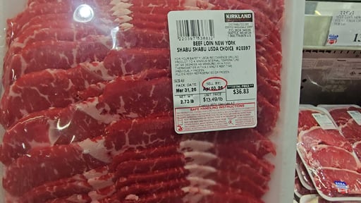 Beef Loin New York (Shabu Shabu) USDA Choice Per Lb