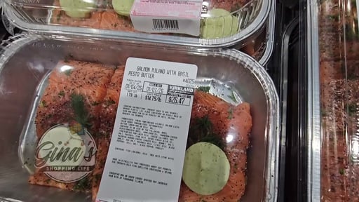 Kirkland Signature Salmon Milano with Basil Pesto Butter