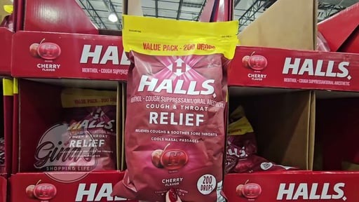 Halls Relief Cherry Cough & Throat Drops 200ct