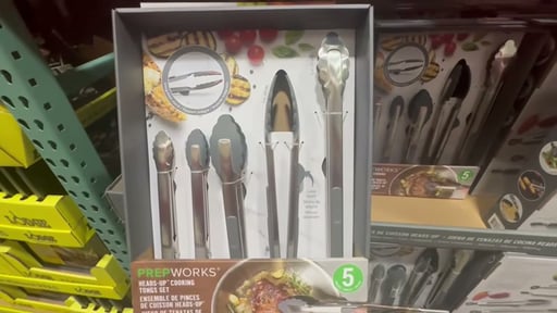 PrepWorks Heads-Up Cooking Tongs 5-Piece Set