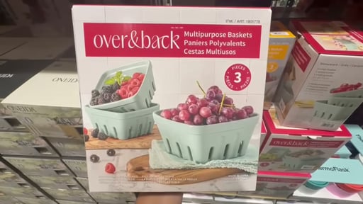 over&back 3-Piece Multipurpose Baskets