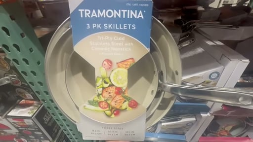 Tramontina 3-Piece Stainless Steel Ceramic Fry Pans