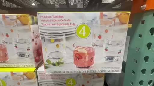 Pandex 14oz Fruit Icon Glass 4-Pack